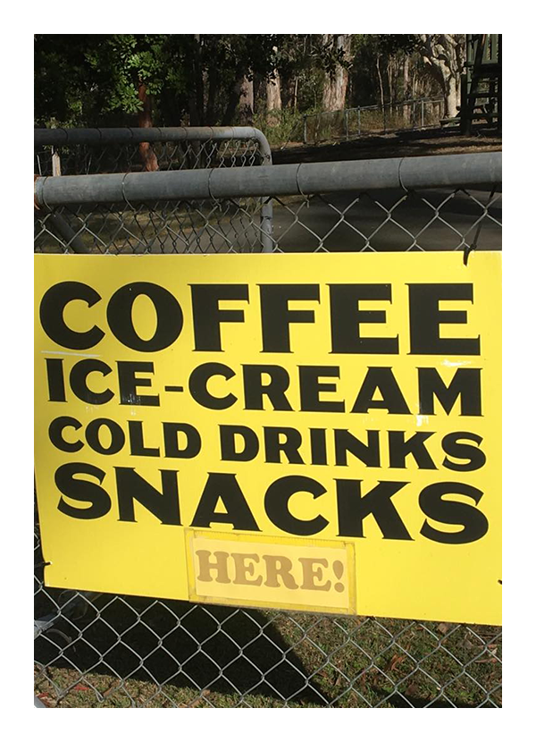 Coffee, Ice-cream and cold drinks available at Jimna Base Camp